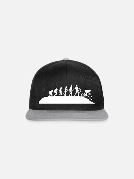 Downhill Evolution - Downhiller MTB Mountainbike - Snapback Cap - Schwarz/Grau