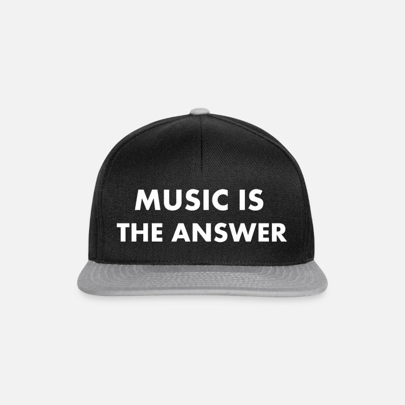 MUSIC IS THE ANSWER - Casquette snapback - noir/gris