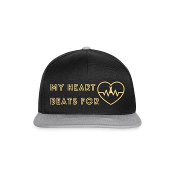 Heartbeat Cony Herzschlag Kaninchen - Snapback Cap - Schwarz/Grau - Vorne