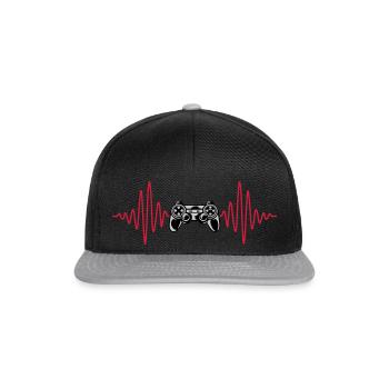 Puls Konsole Retro Controller - Snapback Cap - Schwarz/Grau - Vorne