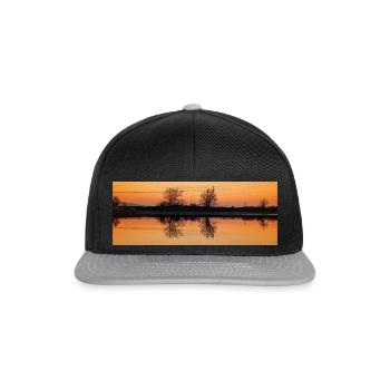 Sonnenuntergang - Snapback Cap - Schwarz/Grau - Vorne