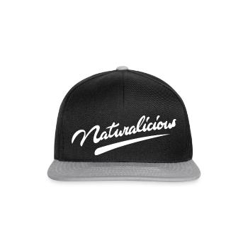 NATURALICIOUS White - Snapback Cap - black/grey - Front
