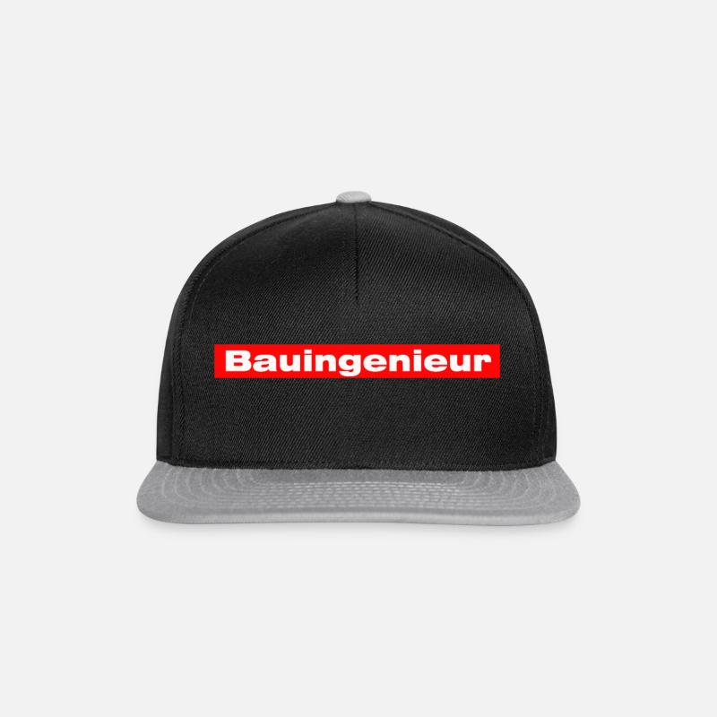 Bauingenieur - Snapback Cap - Schwarz/Grau