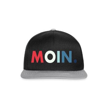 Moin Geschenk Retro - Snapback Cap - Schwarz/Grau - Vorne