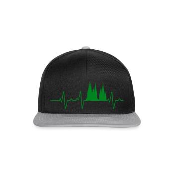 Wald Herzschlag Baum Natur - Snapback Cap - Schwarz/Grau - Vorne