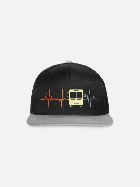 Bus Herzfrequenz - Snapback Cap - Schwarz/Grau