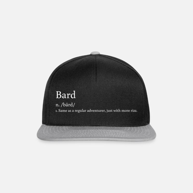 Bard Definition: Rizz - Snapback Cap - black/grey