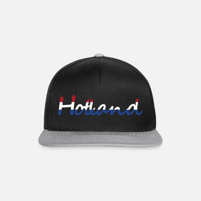 Holland Niederlande Farben - Snapback Cap - Schwarz/Grau