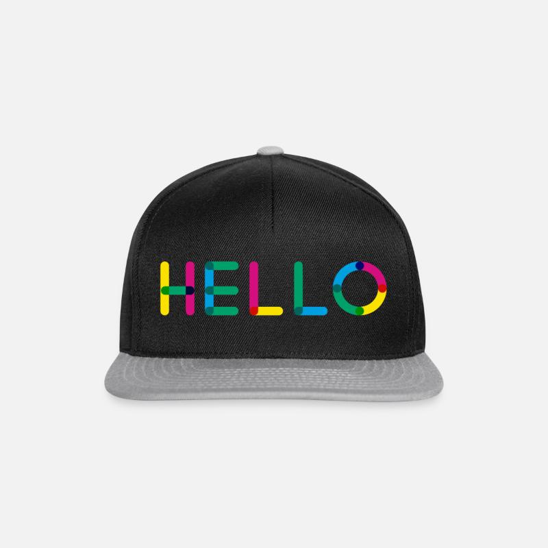 Hello - Snapback Cap - Schwarz/Grau