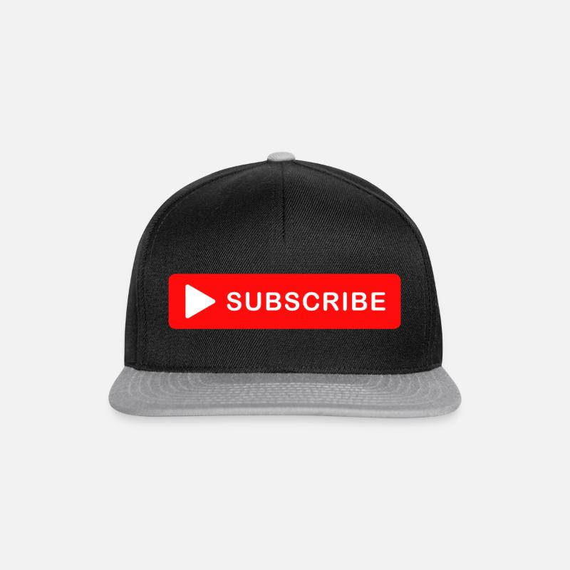 Schaltfläche Abonnieren. - Snapback Cap - Schwarz/Grau
