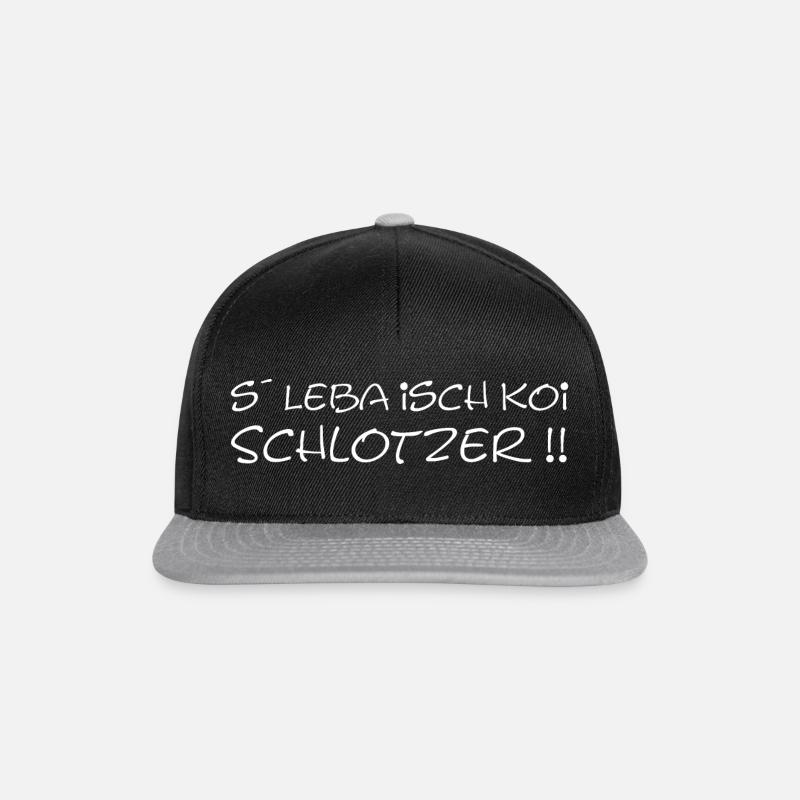s Leba isch koi Schlotzer - Snapback Cap - Schwarz/Grau