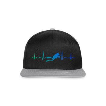 Scuba Divers Free Dive Diving Scuba Diving - Snapback Cap - black/grey - Front