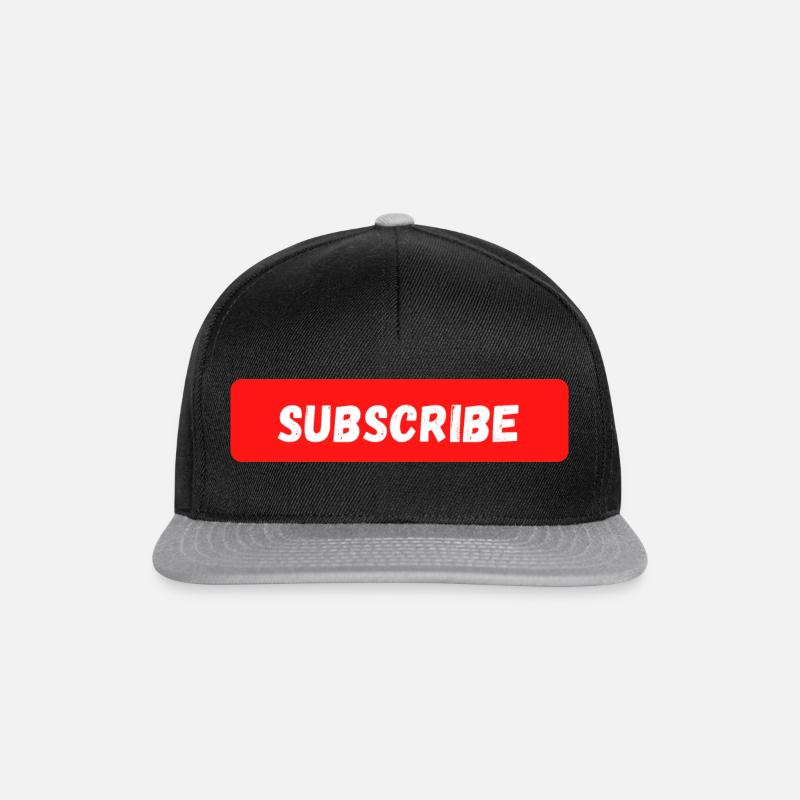 Subscribe | YouTube - Snapback Cap - black/grey