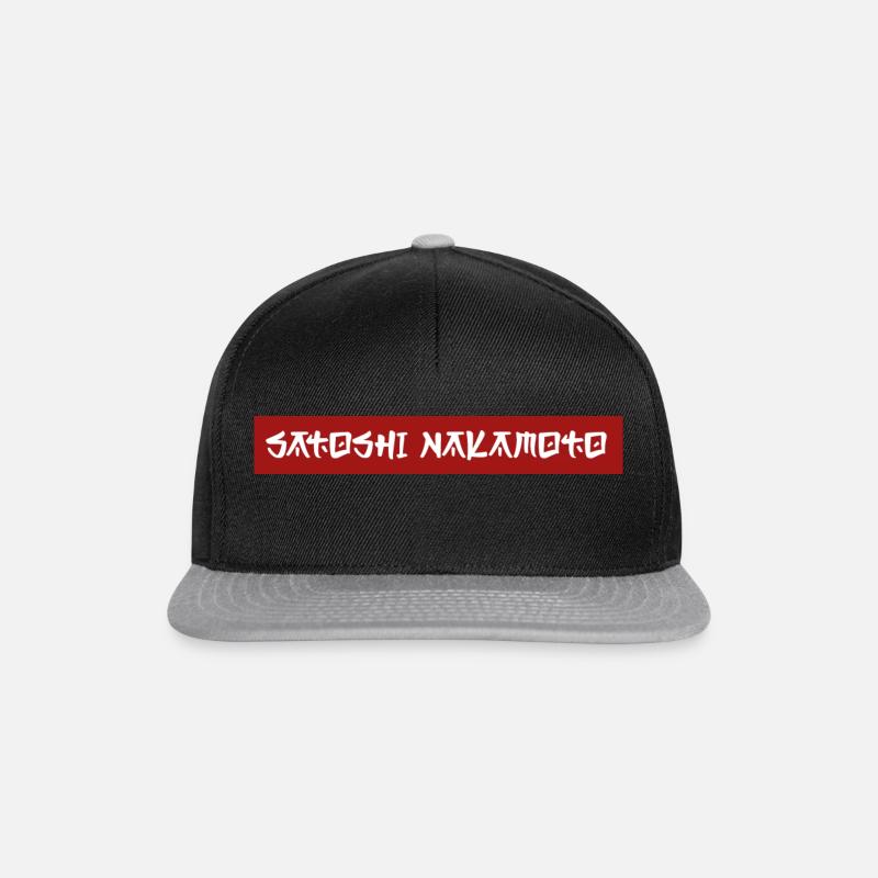 Bitcoin - Satoshi Nakamoto - Snapback Cap - Schwarz/Grau