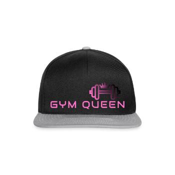 GYM QUEEN - Gym Motivation and Fitness Designs - Snapback Cap - black/grey - Front