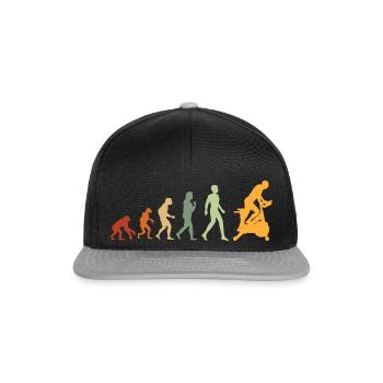 Die Evolution des Bodybuildings Gym Fitness - Snapback Cap - Schwarz/Grau - Vorne