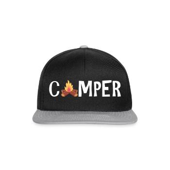Campeur - Casquette snapback - noir/gris - Devant