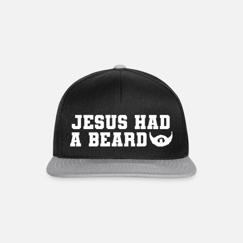 New Design, Jesus Had A Beard - Snapback Cap - black/grey