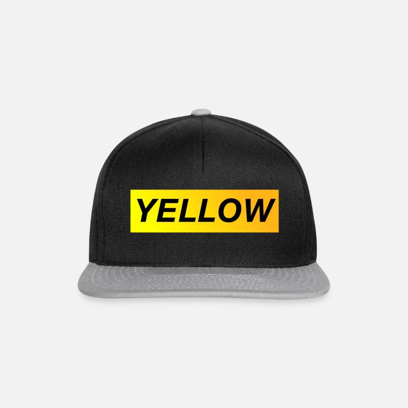 Yellow - Snapback Cap - black/grey