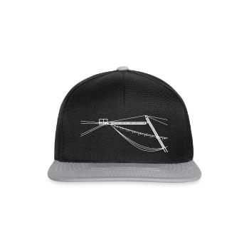 Wakeboard, cadeau - Casquette snapback - noir/gris - Devant