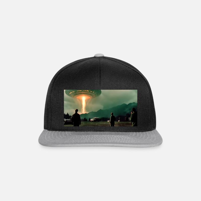 Ufo Attack - Snapback Cap - Schwarz/Grau
