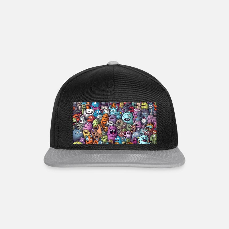 Monsters - Snapback Cap - Schwarz/Grau