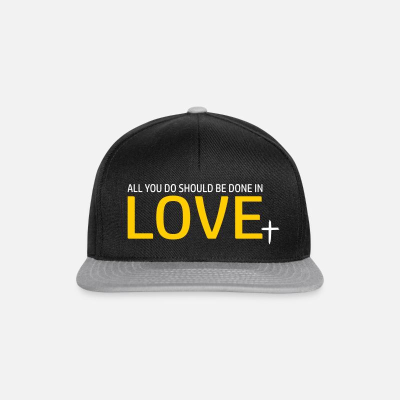 LOVE gold by csDesign - Snapback Cap - black/grey