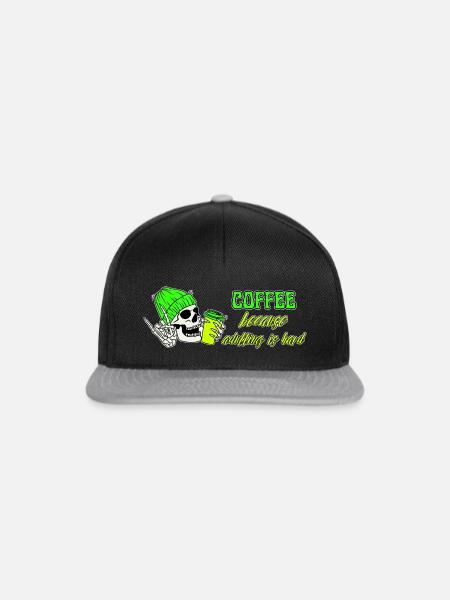 Coffee because adulting is hard - Snapback Cap - Schwarz/Grau