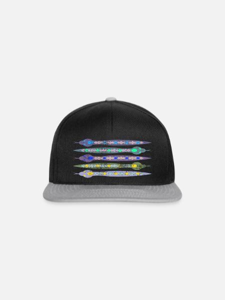 Schlangen - Snapback Cap - Schwarz/Grau