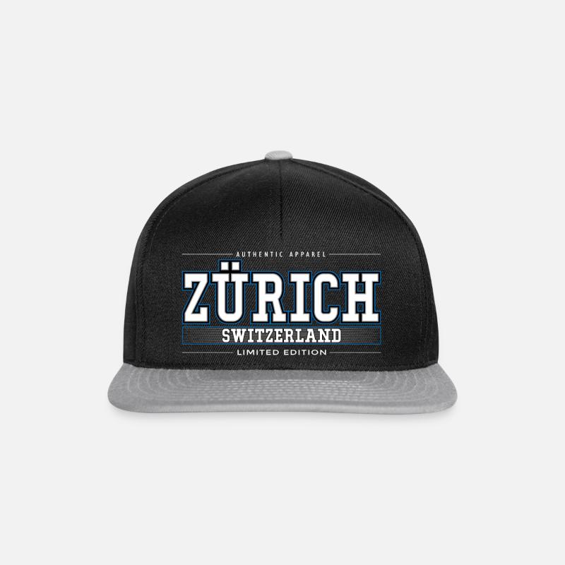 Zürich - Snapback Cap - Schwarz/Grau