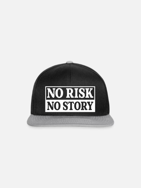 No Risk No Story - Snapback Cap - Schwarz/Grau