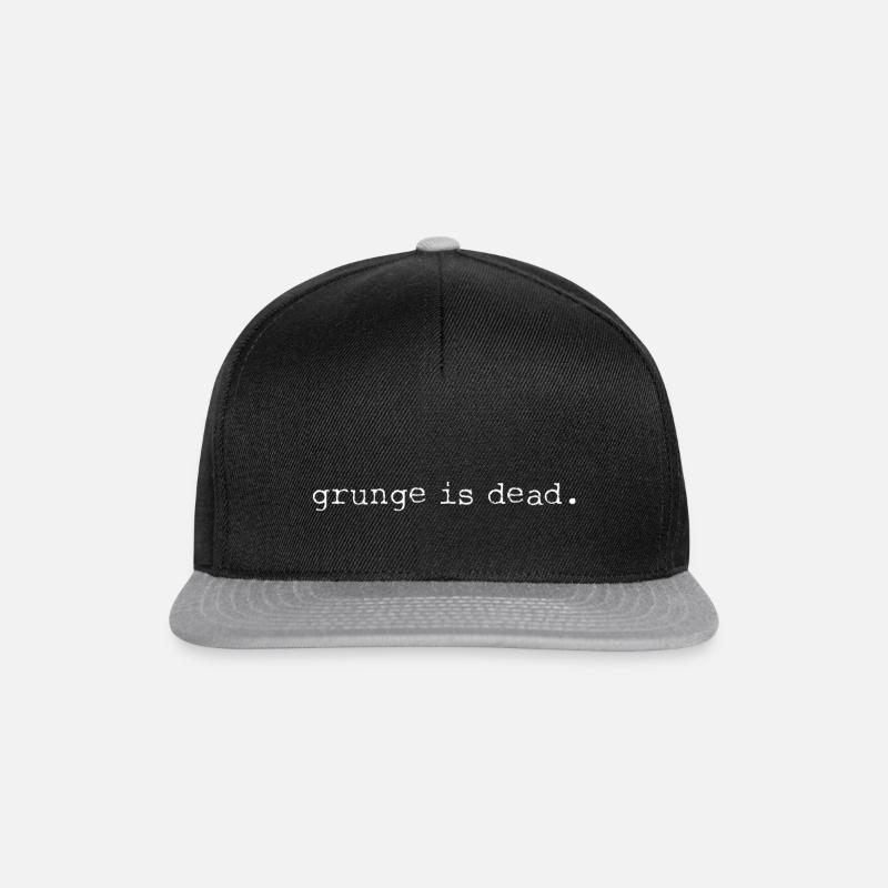 grunge is dead - T-Shirt Nirvana Kurt Cobain - Snapback Cap - Schwarz/Grau