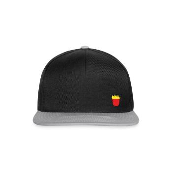 Just fries - Snapback Cap - black/grey - Front