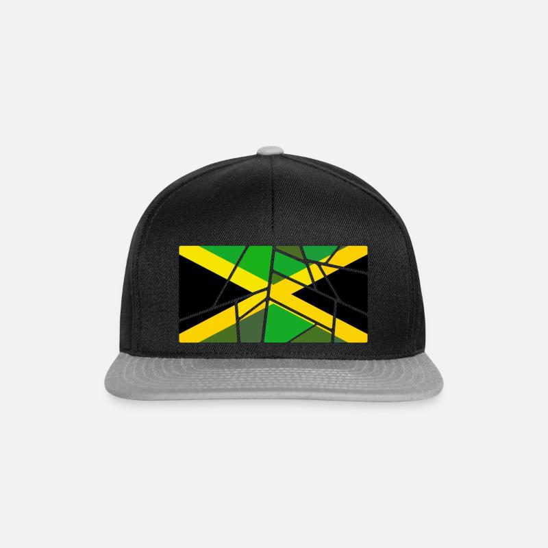 Jamaika - Snapback Cap - Schwarz/Grau