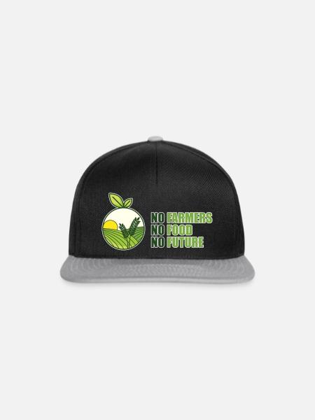 No Farmers - No Food - No Future - Snapback Cap - Schwarz/Grau