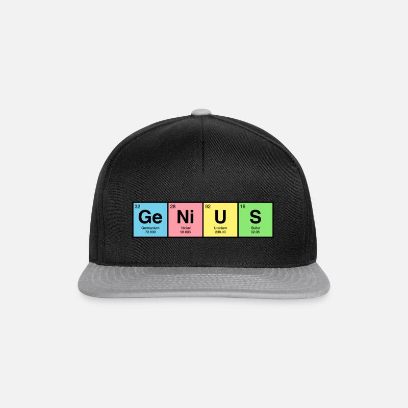 GENIUS - Periodic Table - Snapback Cap - black/grey