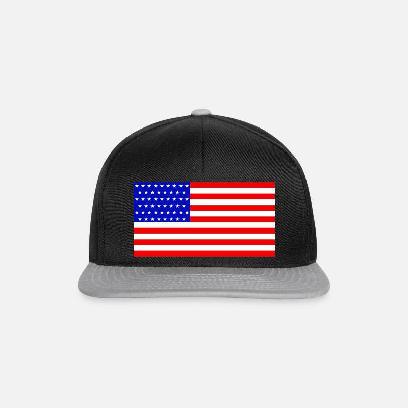 drapeau américain - Casquette snapback - noir/gris
