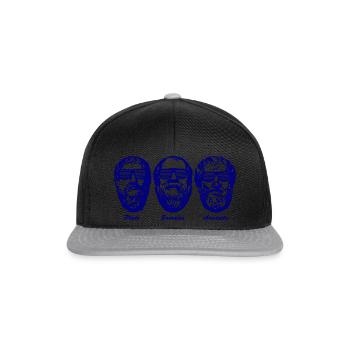 Socrate Geek Platon Aristote Trois Philosophes - Casquette snapback - noir/gris - Devant