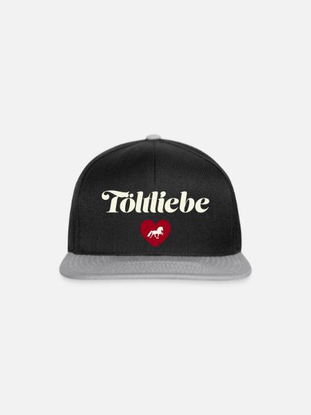 Islandpferd Tölt liebe - Snapback Cap - Schwarz/Grau