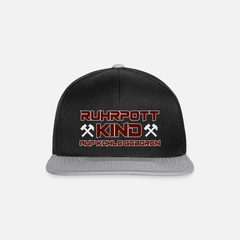 Ruhrpott Kind - Snapback Cap - Schwarz/Grau