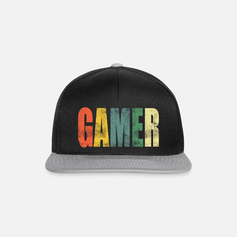 GAMER - Snapback Cap - Schwarz/Grau