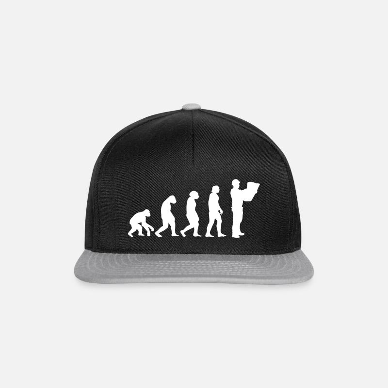 Evolution Bauleiter Architekt Baustelle - Snapback Cap - Schwarz/Grau