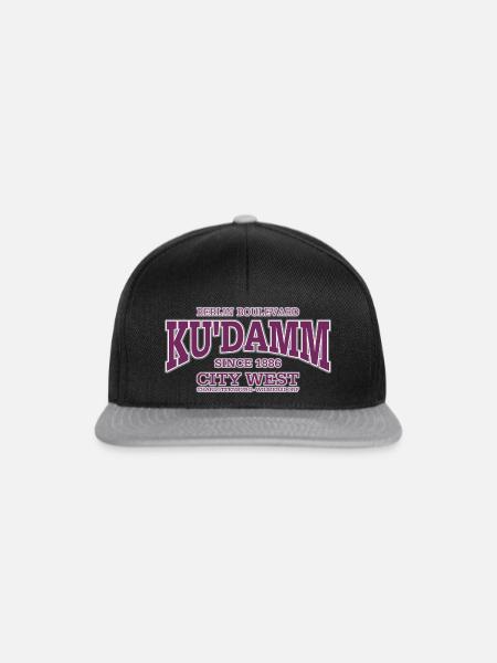 Berlin Ku'damm violett - Snapback Cap - Schwarz/Grau