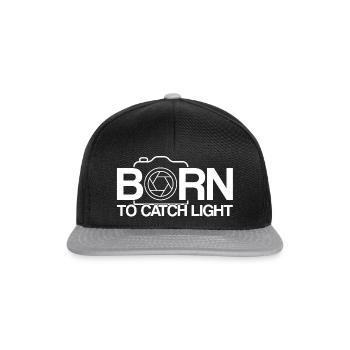 Photographie photographe appareil photo de lumière - Casquette snapback - noir/gris - Devant