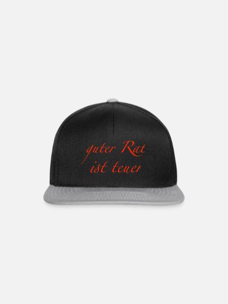 guter Rat ist teuer - Snapback Cap - Schwarz/Grau