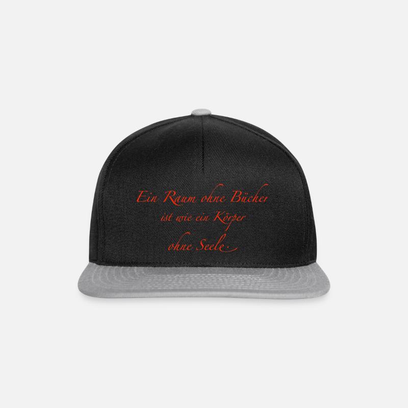 ein Raum ohne Bücher - Snapback Cap - Schwarz/Grau