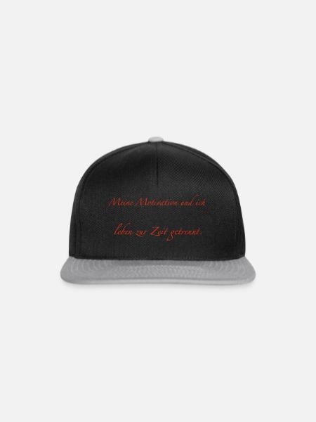 Motivation - Snapback Cap - Schwarz/Grau
