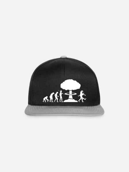 Radioactive Evolution (weiß) - Snapback Cap - Schwarz/Grau