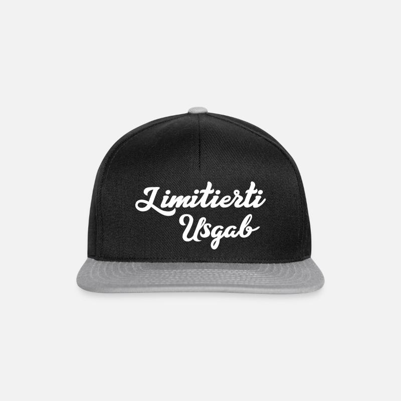 Einzigartig - Schweizerdeutsch - Snapback Cap - Schwarz/Grau