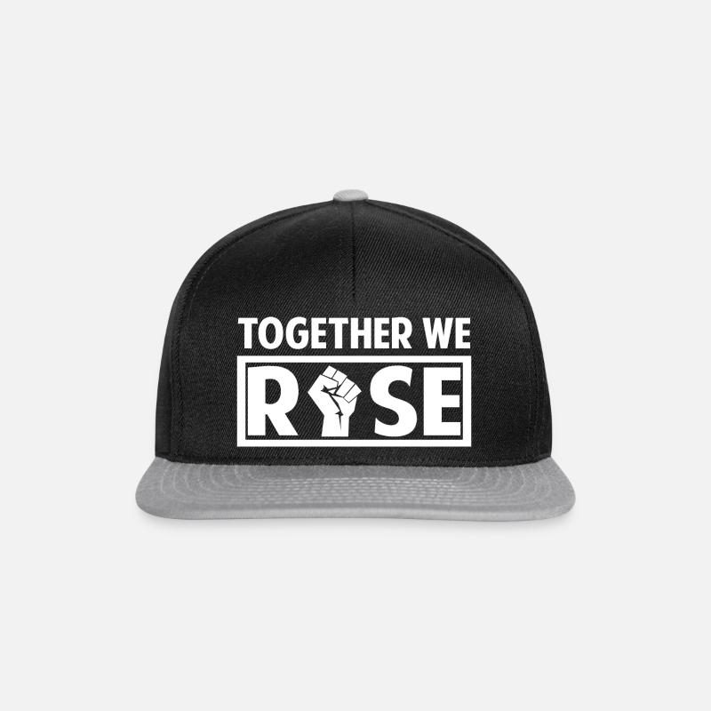 Gemeinsam erheben wir uns, Black Pride, Protest - Snapback Cap - Schwarz/Grau
